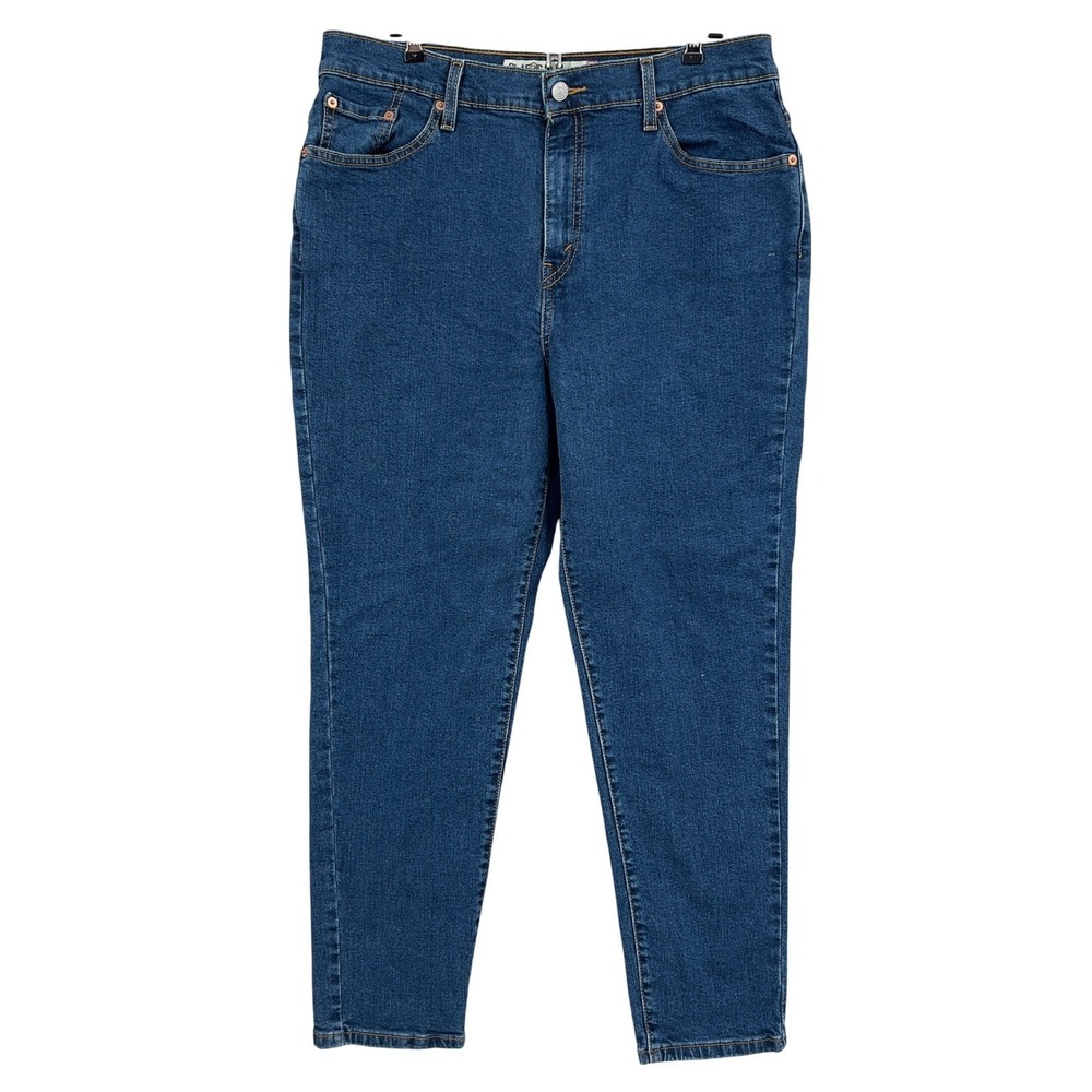 Levis 512 Womens Classic Slim Tapered Jeans Blue High Rise Stretch Denim MOM 16M